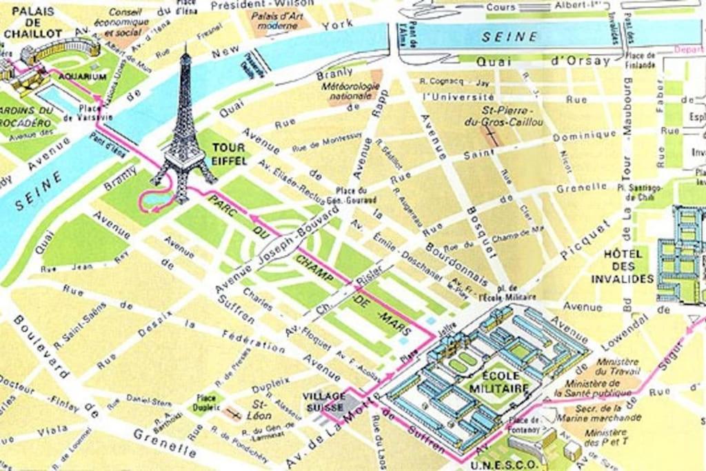 Studio Chic Paris Tour Eiffel Near Eiffel Tower 7Th Floor Luaran gambar
