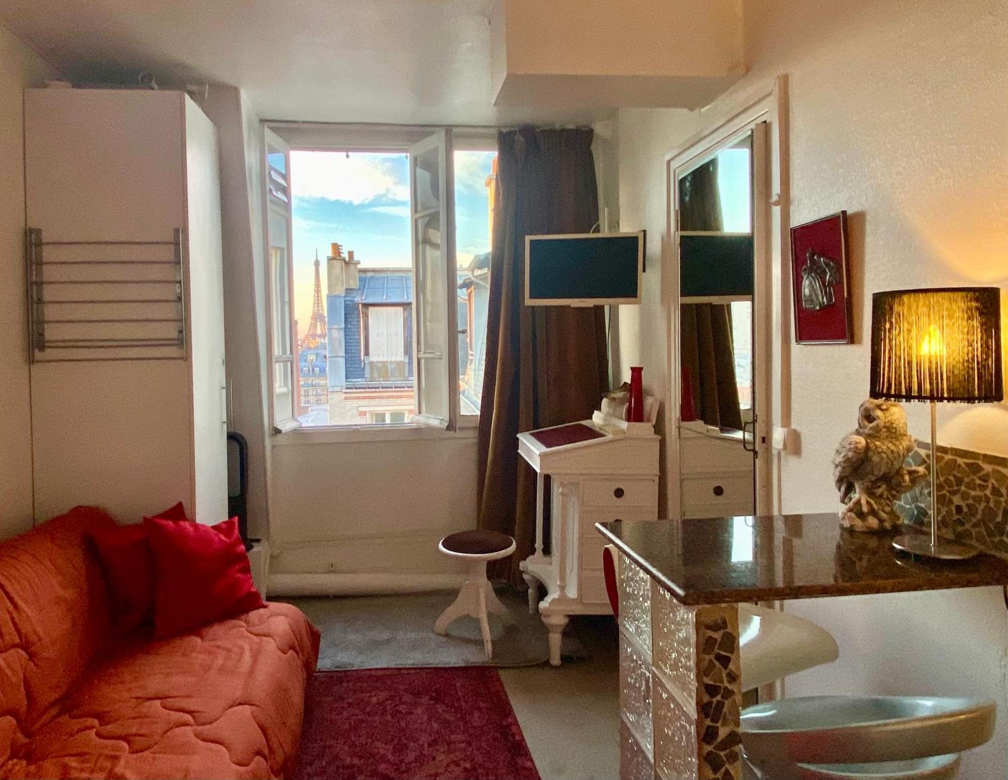 Studio Chic Paris Tour Eiffel Near Eiffel Tower 7Th Floor Luaran gambar